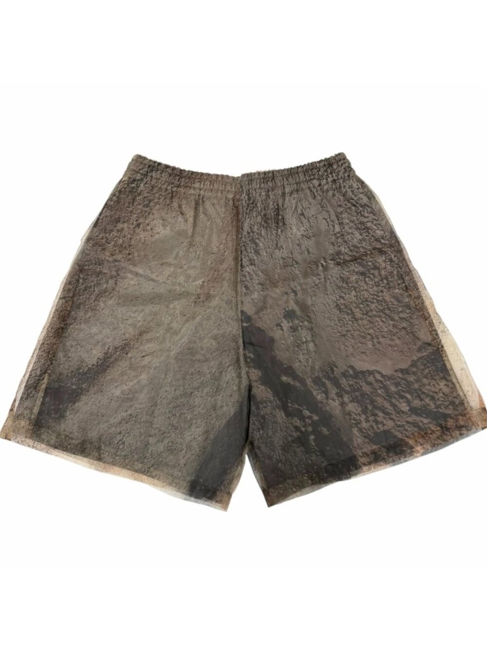 Louis Vuitton Lining Silk 100% Print Design Sheer Docking Shorts Brown IT 44